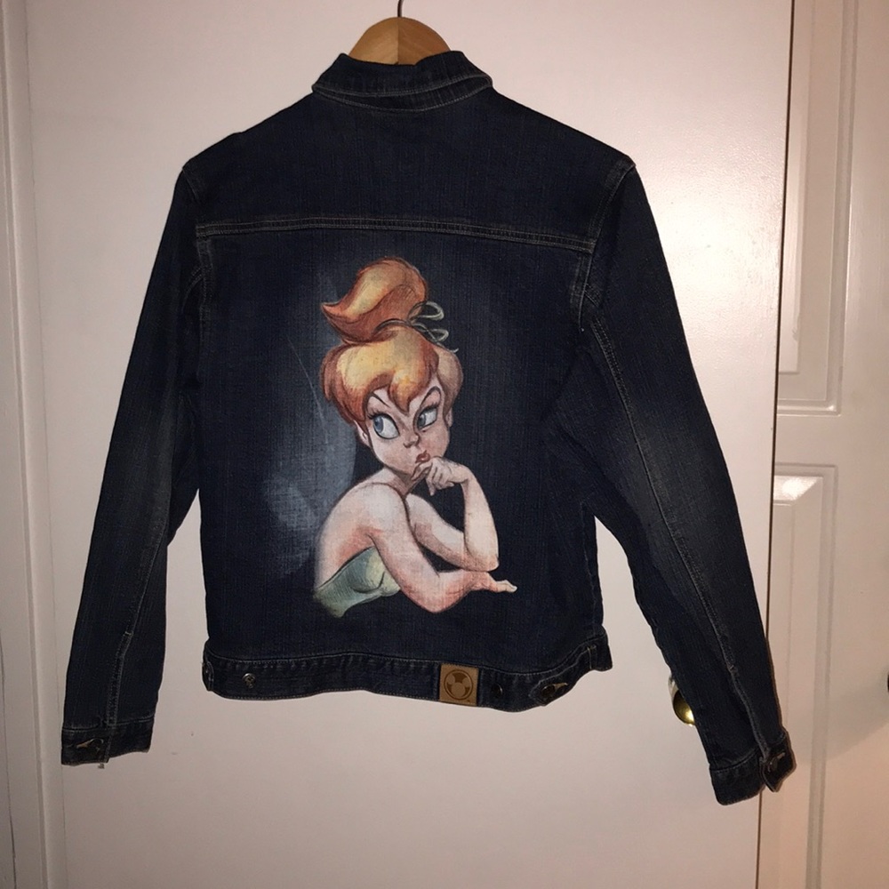 Hand painted tinker belle jacket
